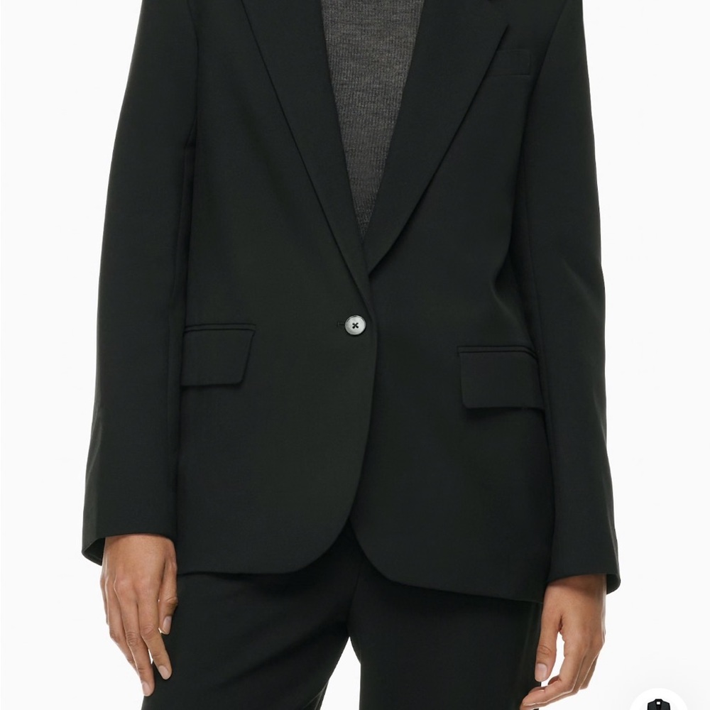 Aritzia Wilfred generation Black Single-Button Blazer